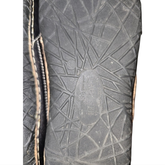 L'Artiste LIBORA Loafer Shoes Hand Painted Leather Flower Perforated 38 7.5-8 - Picture 7 of 11